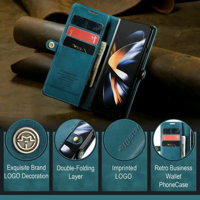 Case Compatible For SAMSUNG Z FOLD 3 5G / FOLD3 5G FLIP WALLET LEATHER CASE COVER SARUNG DOMPET