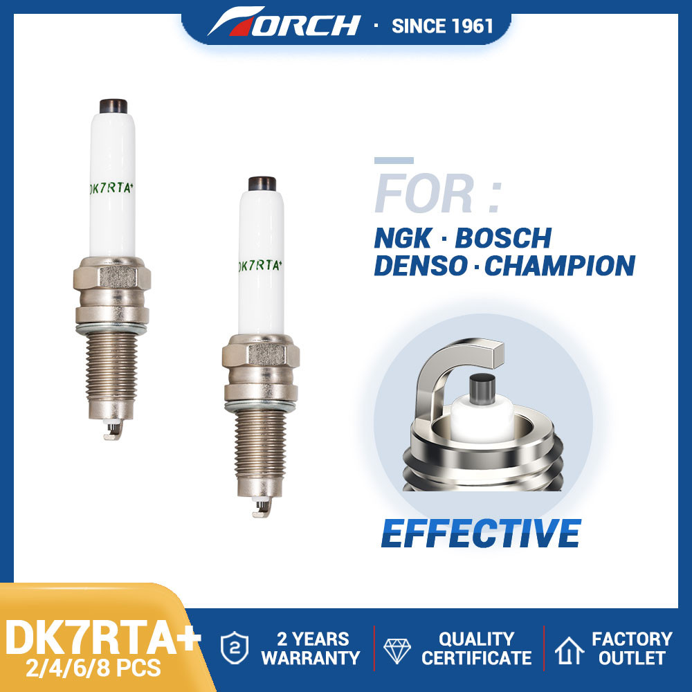 2-8PCS Normal Spark Plugs TORCH DK7RTA+ Replace for Candles 0241145523 VW 04C905606A 04C905606 02411