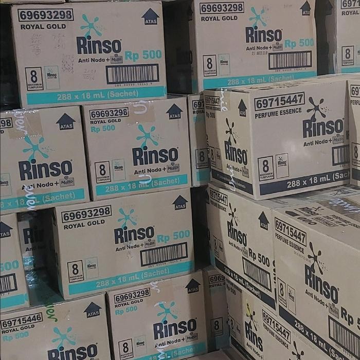 Bebas Ongkir Rinso Cair 500/Sachet ( 1 Dus Isi : 288 ) Grab/Gosend