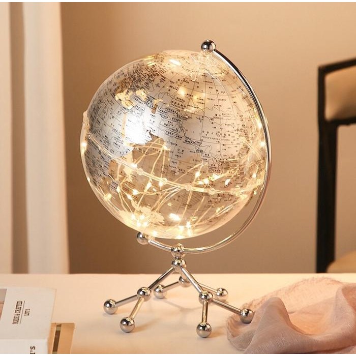 Led Globe Decor Aesthetic / Hiasan Pajangan Bola Dunia Lampu Cantik