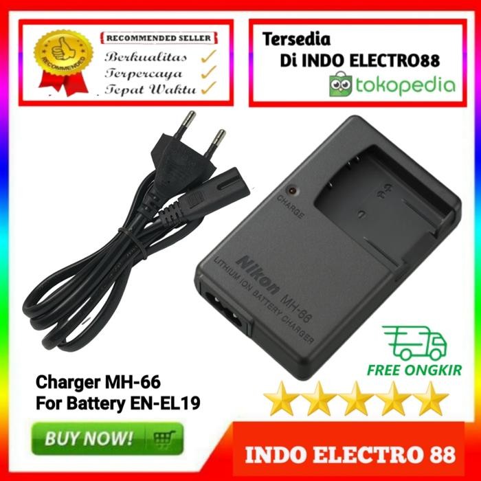 Charger Nikon Mh66 For En-El19 Coolpix S3100 S4100 S5200 S6400