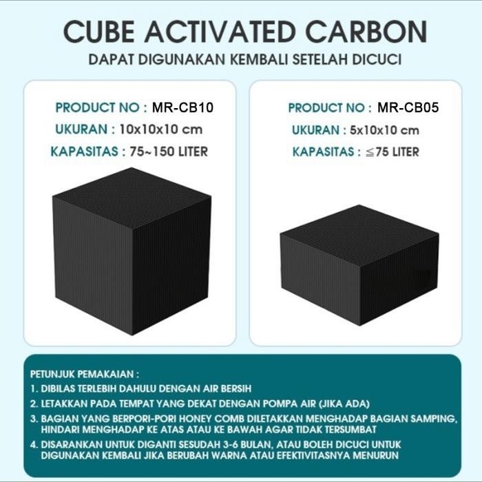 MORI Water Purification Cube Filter Karbon Aktif Honeycomb Pemurni Air