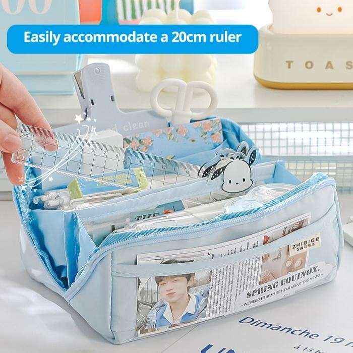 

TEMPAT PENSIL KOREA UKURAN JUMBO MULTI SEKAT