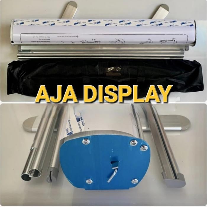 

Tiang Banner Model Roll Up Banner Aluminium 60X160 Terlaris