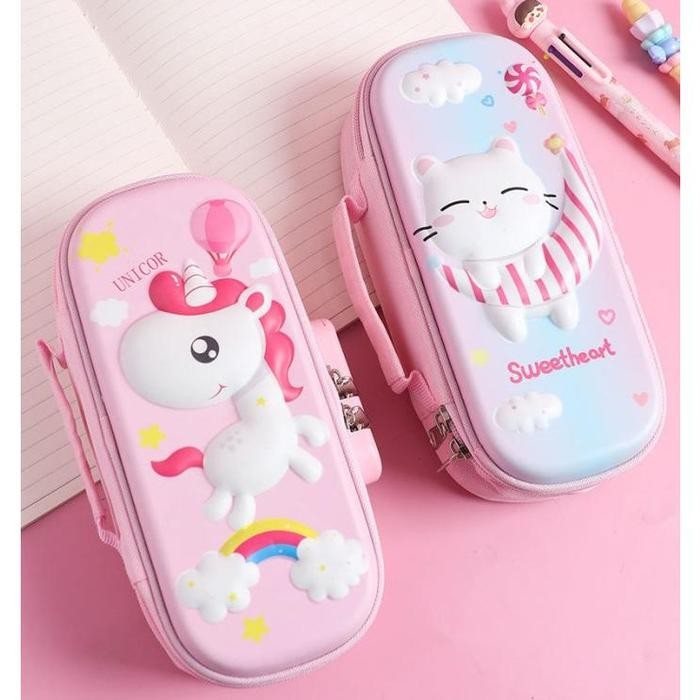 

KOTAK PENSIL 3D DENGAN KUNCI PIN PASSWORD, 3D PECIL CASE WITH LOCK