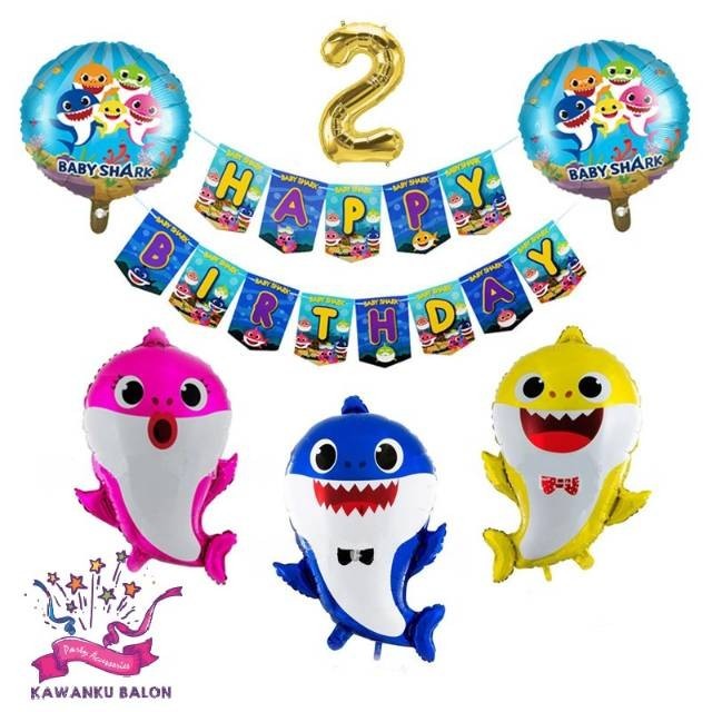 

Baby Shark Banner Set Dekorasi/Balon Foil Shark/Banner Baby Shark Terlaris