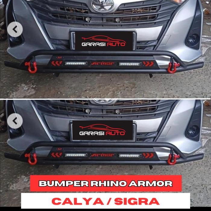 PREMIUM Tanduk Depan Towing Bar Mobil Calya Sigra Bumper Besi Rhino Armor