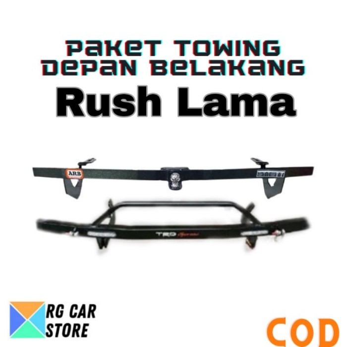 PREMIUM PAKET TOWING BAR RUSH LAMA DEPAN BELAKANG DIJAMIN PNP