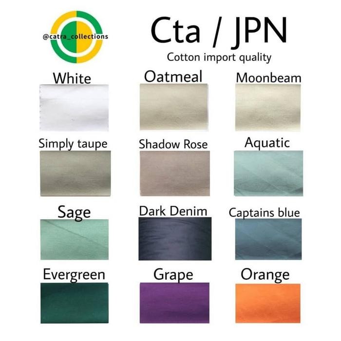 PREMIUM Kain Katun Jepang Polos Meteran / Kain Sprei / JPN Polos