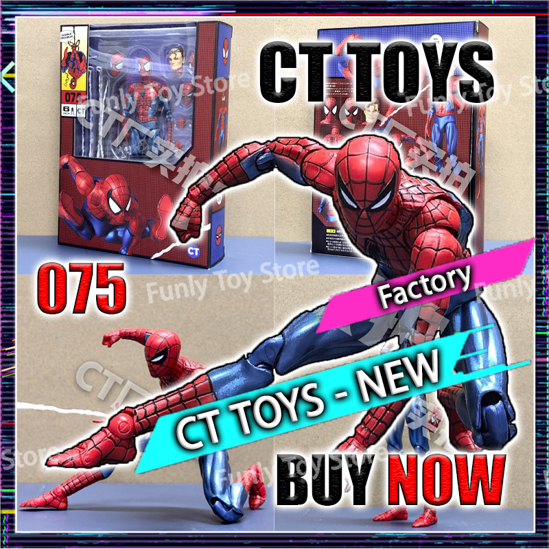 In Stock Ct Toys Mafex 075 Spiderman Figure The Anazing Spider-Man Comic Ver Mafex 185 Anime Action