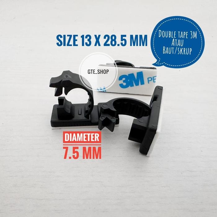 SALE KLIP KABEL KLEM PENJEPIT PENGIKAT PERAPIH TEMPEL KELEM KABEL TEMPEL TEMBOK SKRUP PEREKAT 3M