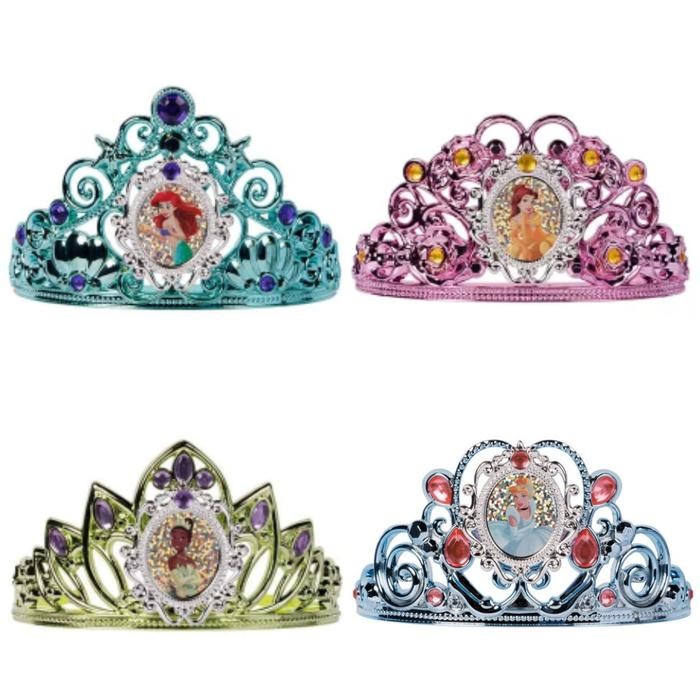 Mahkota Tiara Princess Belle Aurora Ariel Rapunzel Bando Anak Disney