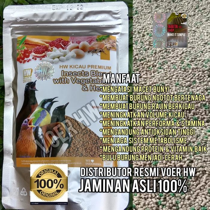 Pakan Burung Anis Merah,Murai Batu, Kacer, Voer Hw Kicau Premium Terbatas