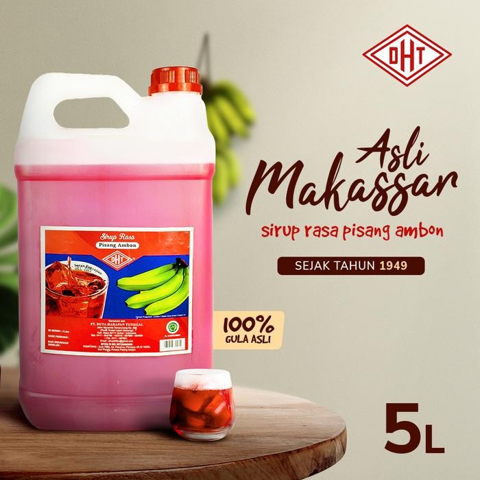 

DHT Sirup Rasa Pisang Ambon 5Liter - Sirup Khas Makassar