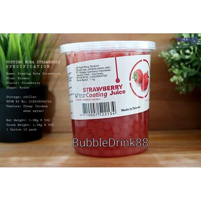

POPPING BOBA 3.2KG BOBBA IMPORT POPPING BOBA TAIWAN BUKAN BOBATEE