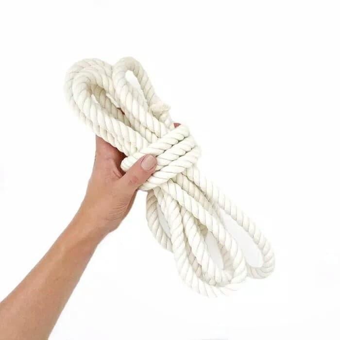 PREMIUM Tali Tambang Katun 14mm/ Tali Tambang Putih/ Catton Rope 14mm White