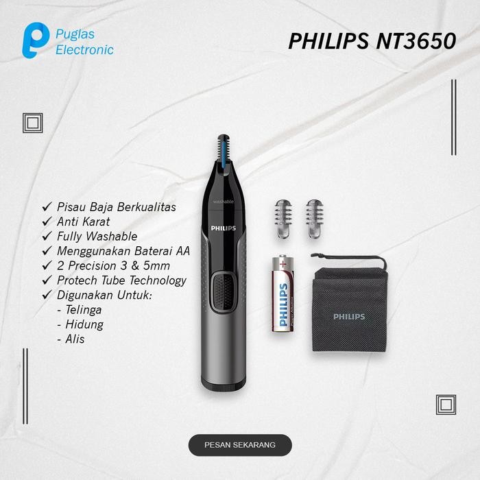 PROMO / TERMURAH Alat Cukur Bulu Hidung Alis Philips NT3160 - Electric Travel Shaver TERBAIK