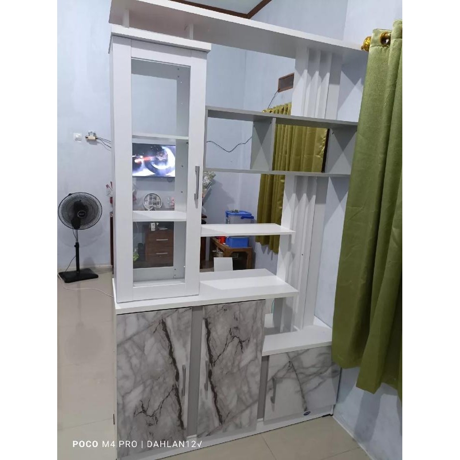 Rak Partisi Penyekat Ruangan Minimalis Lemari Hias Partisi Minimalis