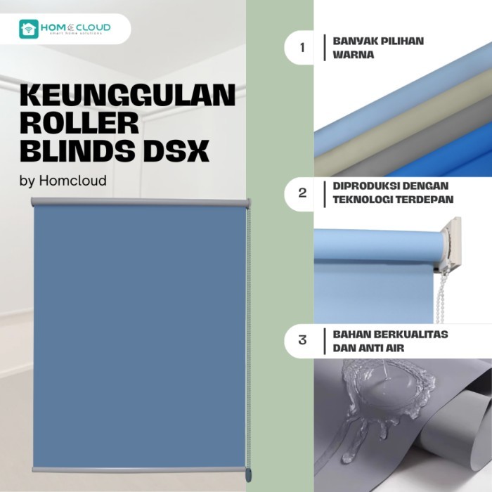 PREMIUM Roller Blinds DSX Otomatis Roller Blinds Elektrik Tirai Blinds Gorden Kantor Tirai Jendela