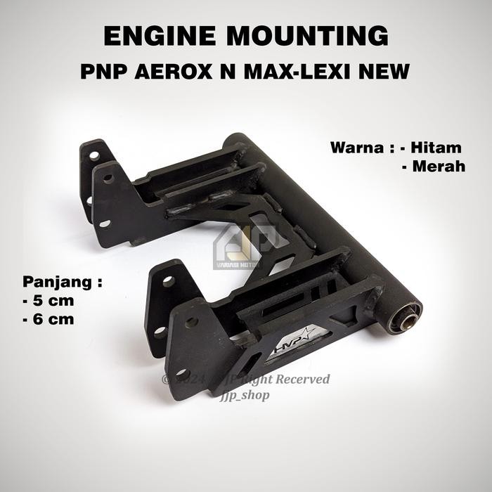 Engine Mounting Yamaha Aerox / N-Max / Lexi New Panjang 5 & 6 Cm Pemundur Mesin Aerox
