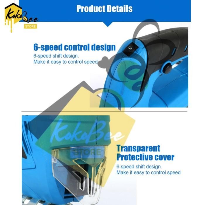 Stok Terbatas Benz Werkz Mesin Gergaji Jigsaw Gratis 2 Mata Besi Kayu Mesin Potong Kayu Besi Jigsaw