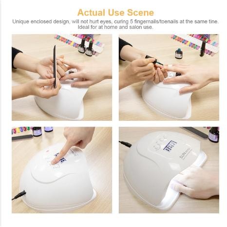 Sun X 54W Uv Lamp Gel Nail Lamp Led Pengering Kutek Gel Nail Uv Led