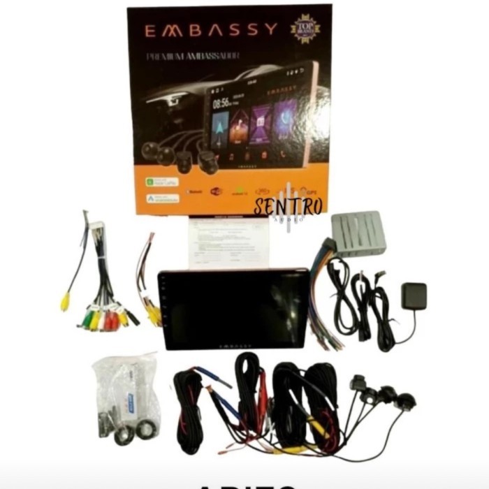 HEADUNIT EMBASSY 4GB 9INCH FREE KAMERA 360 TV ANDROID TV MOBIL