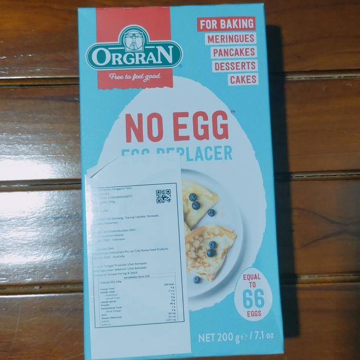 

SALE !!! ORGRAN EGG REPLACER 200 GR NO EGG READYY