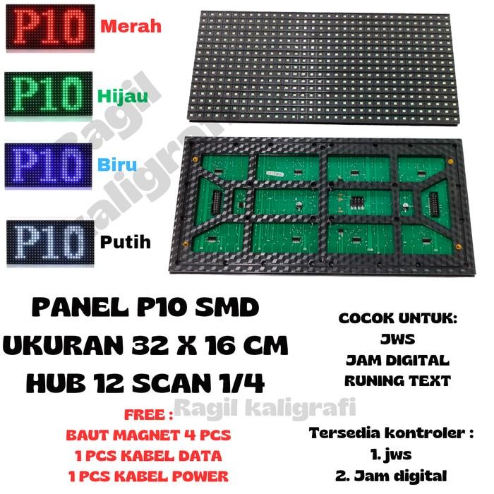 Panel P10 Hijau SMD - Panel p10 hijau jws -Panel p10 hijau runing teks best seller