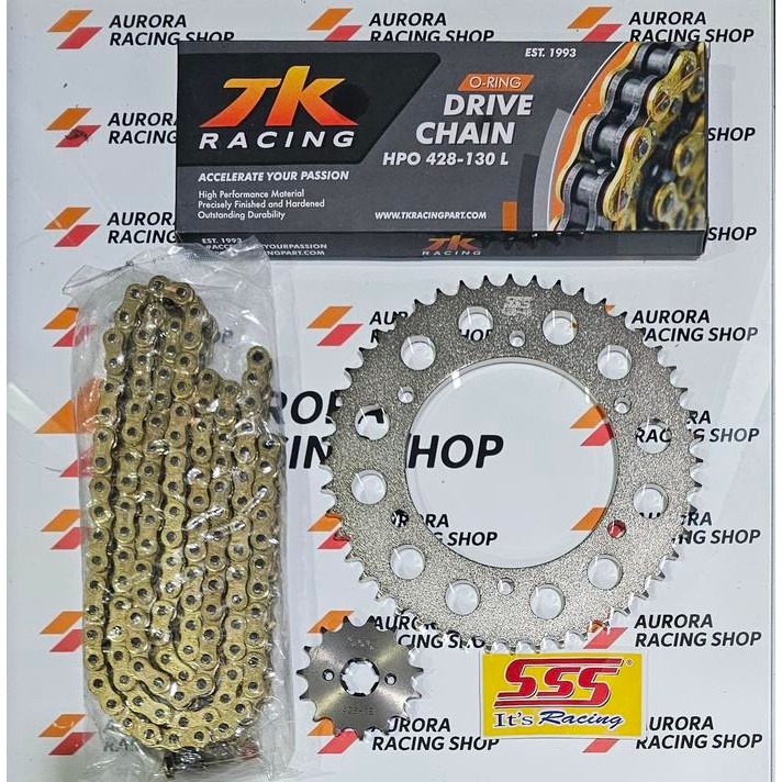 Gear Set Sss R15 V3 / Vixion R / Mt15 / Xsr & Rantai Tk 428O-Ring