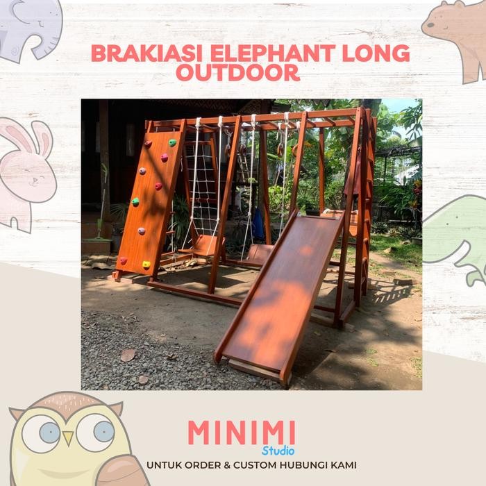 Terlaris Brakiasi Elephant Long Outdoor - Gym Jungle Kids Anak Tangga Brakiasi
