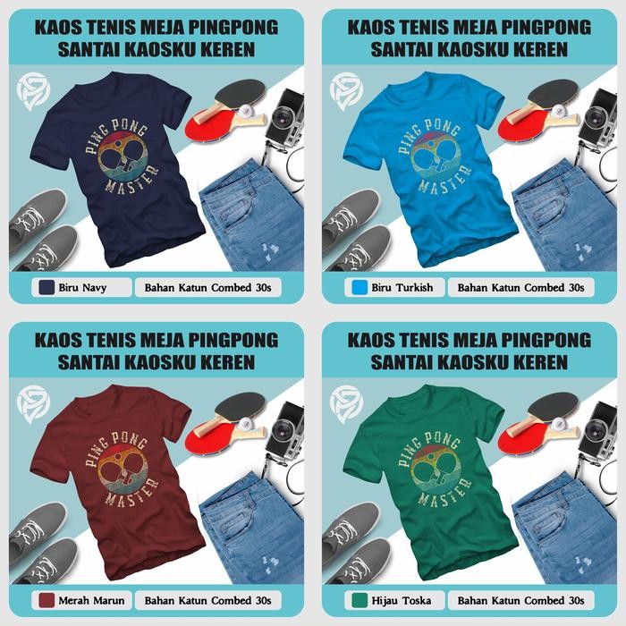 Promo Kaos Tenis Meja Pingpong Master Bahan Katun