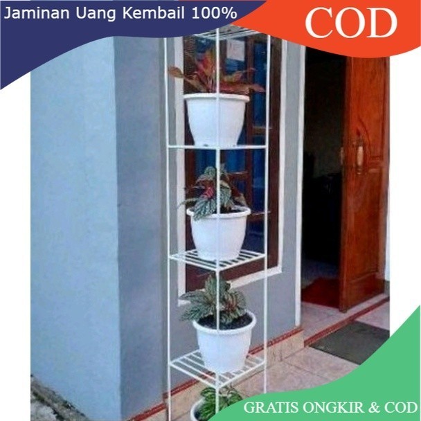 BESI 8MM RAK BUNGA RAM 5 TINGKAT TINGGI 120 CM / STANDING POT Kode 415