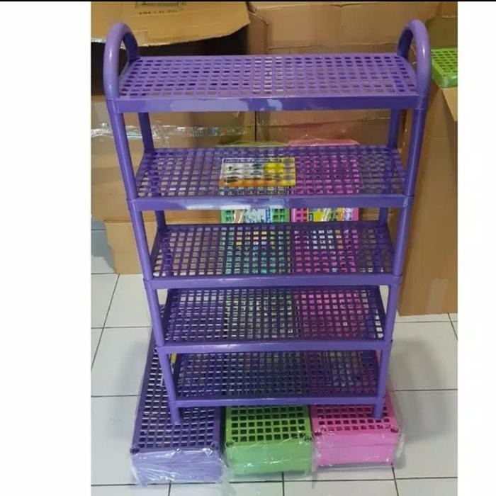 Rak Sepatu Plastik / Tempat Sepatu Plastik Susun 5 Tingkat