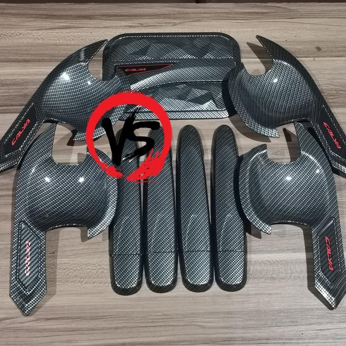 Asli.. Paket Cover Handle,Outer Handle & Tank Cover Carbon Toyota Calya