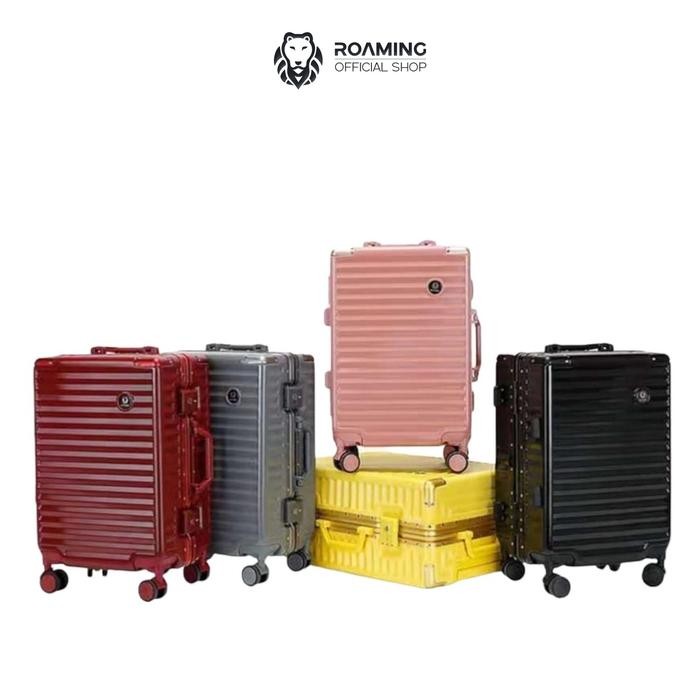 Roaming Koper R068 Cabin size 20 inch sd Bagasi size 28 inch Aluminium Frame TSA Lock 4 Roda 360