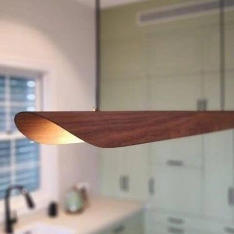 lampu gantung kayu minimalis curve