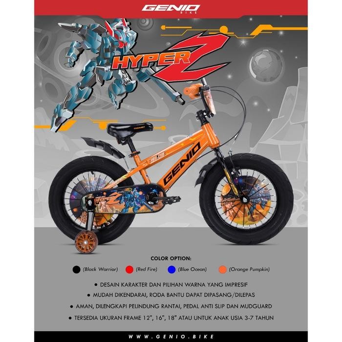 Sepeda Anak BMX Hyper Z Genio Ukuran 12 16 18 by Genio Bike