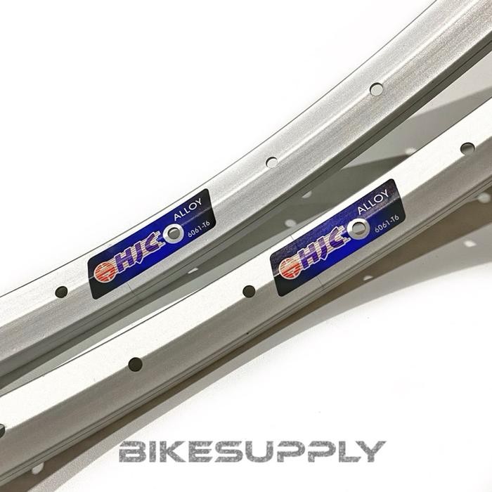 Velg Rims Sepeda Gunung MTB Federal Ukuran 26 Inch Merk HJC 6061-T6 Warna Silver Alloy Lubang 32H / 