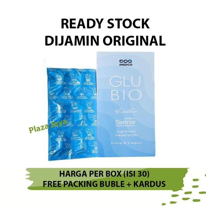 Glubio Original Glu Bio Glutathione 1 Box Isi 30 Kapsul