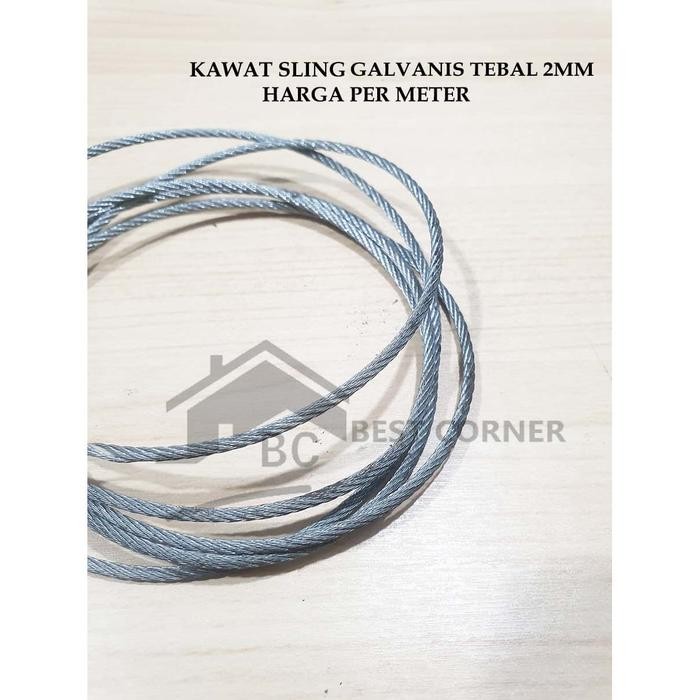 PREMIUM Kawat Sling GALVANIS 2 MM / Kawat Seling Galvanis