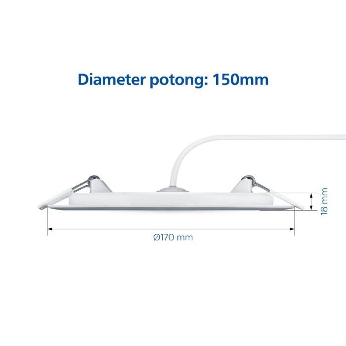 Beli 3 Gratis 1 Lampu Philips RadiantLine Downlight Meson Max DL262 12W D150 Putih