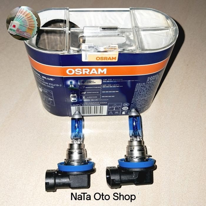 Bohlam Osram H11 Halogen Cool Blue Advance Mega White 5000K Original Osram