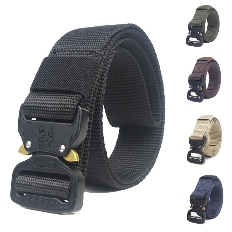 125cm heavy-duty belt, men's adjustable outdoor tactical belt,