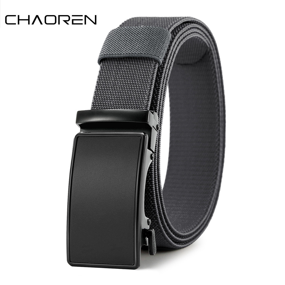 Chaoren Golf Sports Elastic Belt Tactical Belt Metal Automatic Buckle Tough Stretch Nylon Men