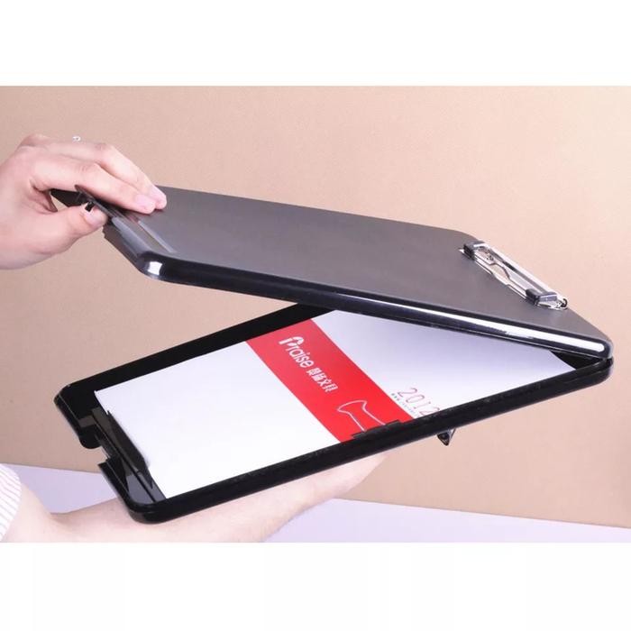 

[Deli Atk] Triple W Papan Ujian Jalan Tulis Clip 2 In 1 Clipboard + Storage Alas Organizer Kantor