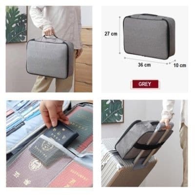 

[Deli Atk] T [Lockit] Travel Document Bag 3 Digit Password / Tas Dokumen Anti Air
