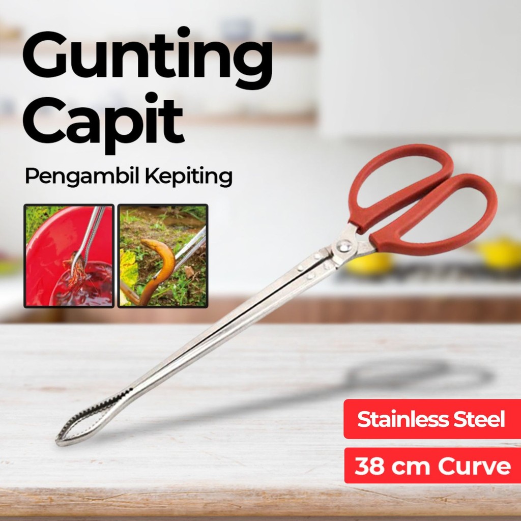 

[Mother's Heaven] HOUSEEN Crab Tongs Gunting Capit Pengambil Kepiting - Good Quality