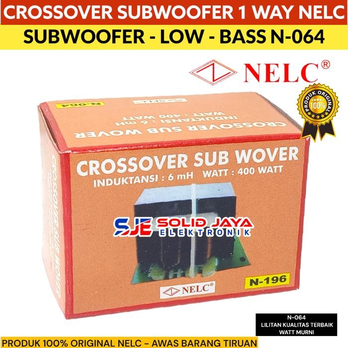 Crossover Subwoofer Crossover Pasif Sub 1 Way Low Bass Nelc N-196
