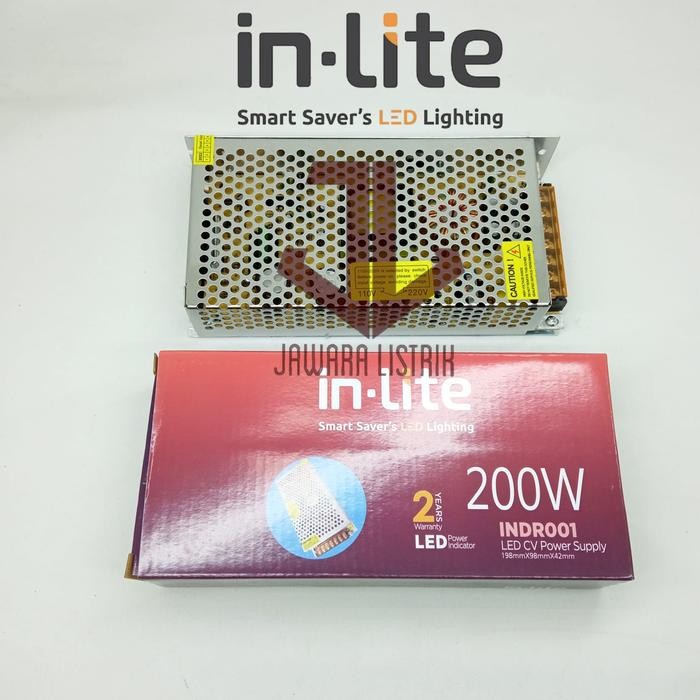 INLITE INDR001 POWER SUPPLY DRIVER LED TRAVO ADAPTOR 200 WATT 16.5A